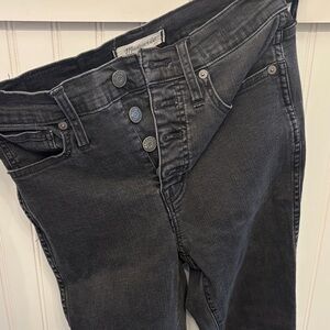 Madewell Women's black High Rise skinny jeans button fly